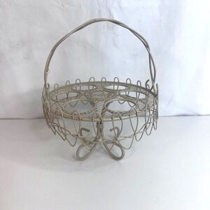 VTG Metal Wire Egg Display Carrier Countertop French Country Farmhouse Homestead